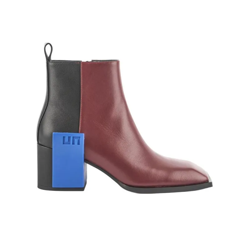 UNITED NUDE Jimmy Mid II Ankle Boots 6.5cm Women's Red Black-1