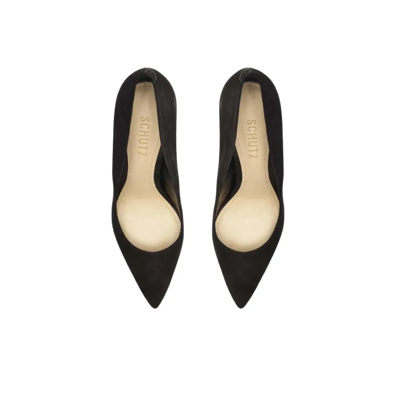 Schutz Slim Heel High Heels 8.4cm Women's Black-4