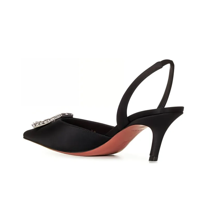 AMINA MUADDI Embellished Pointed Toe Pumps-4
