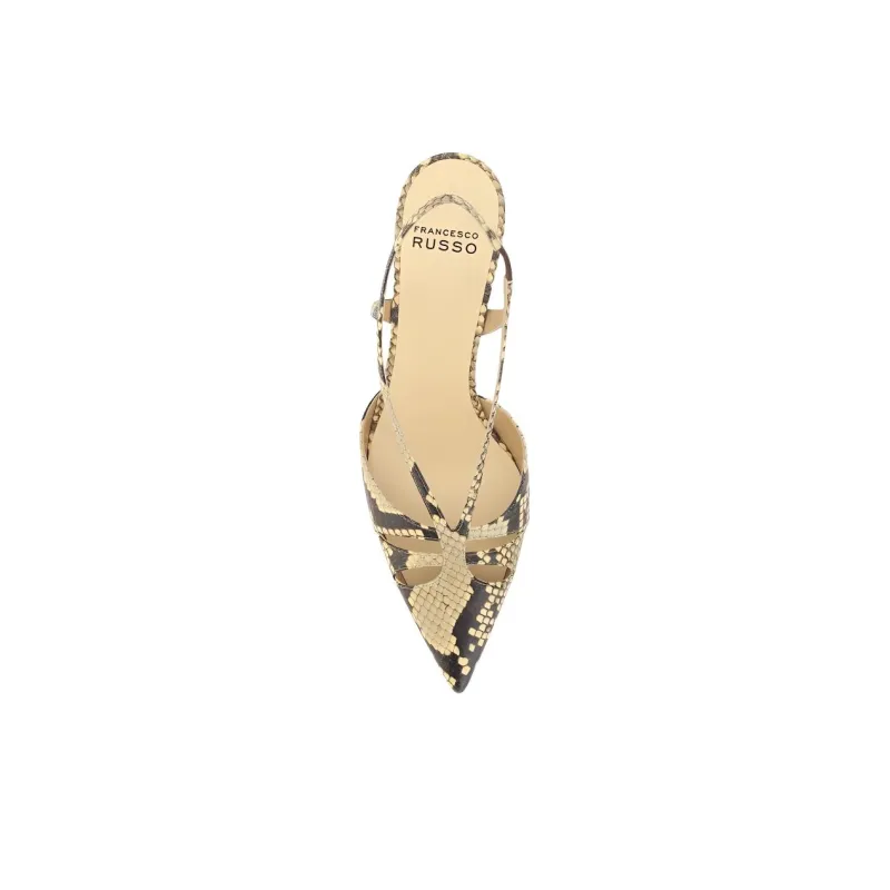 FRANCESCO RUSSO R1p922 Slim Heel High Heels 5.5cm Women's Brown-3