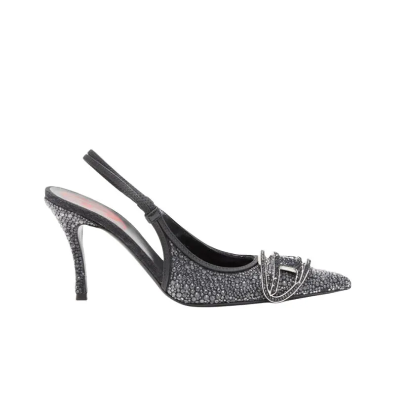 DIESEL Slim Heel High Heels Women's Black-1