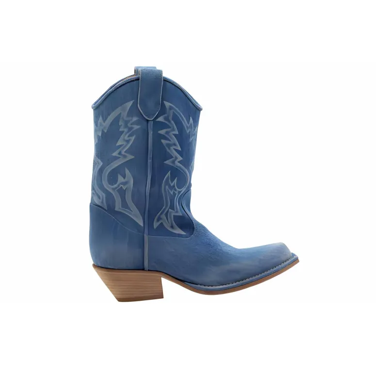 Vic Matie 50mm Denim Cowboy Boots-1