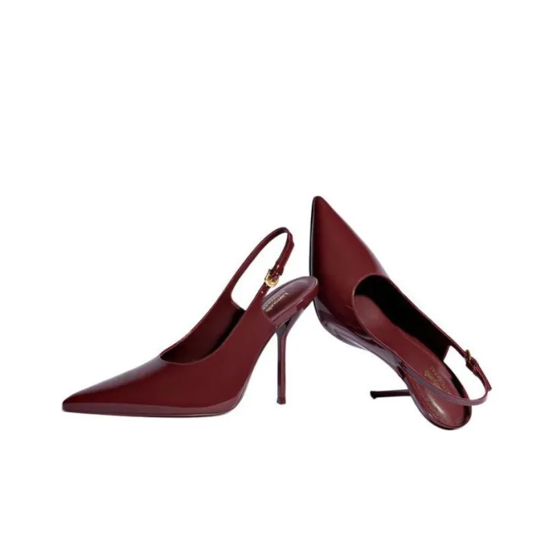 ALTUZARRA x Larroude Slim Heel High Heels 10.5cm Women's Burgundy-4