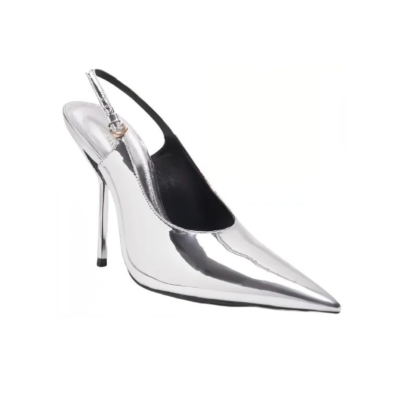 LARROUDÉ x ALTUZARRA Slim Heel High Heels 10cm Women's Silver-2
