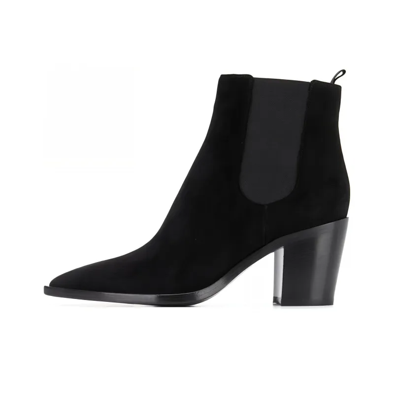 GIANVITO ROSSI Romney Crew Chelsea Boots Women's Black-0