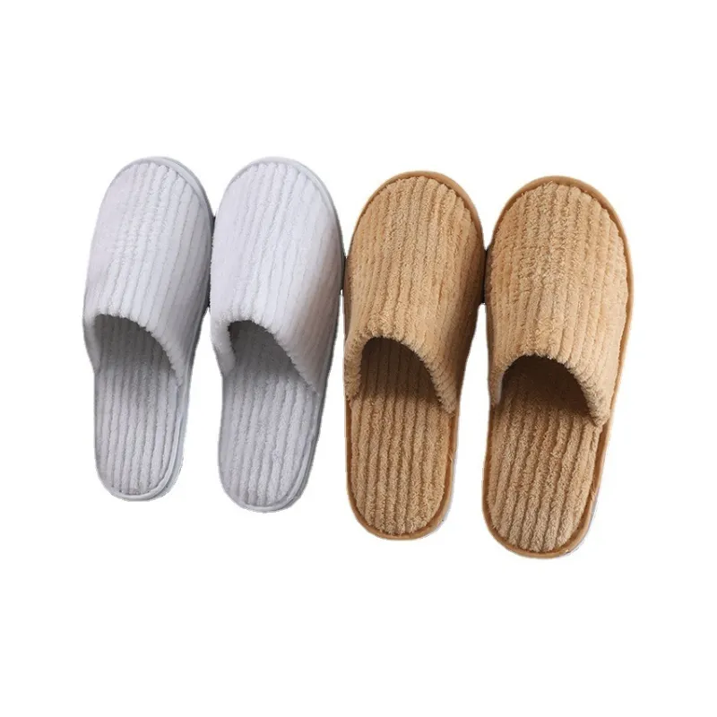 JOYTOUR Slippers With Drawstring Thickened Slip-Resistant Home Slippers For Guest Room One Size-1