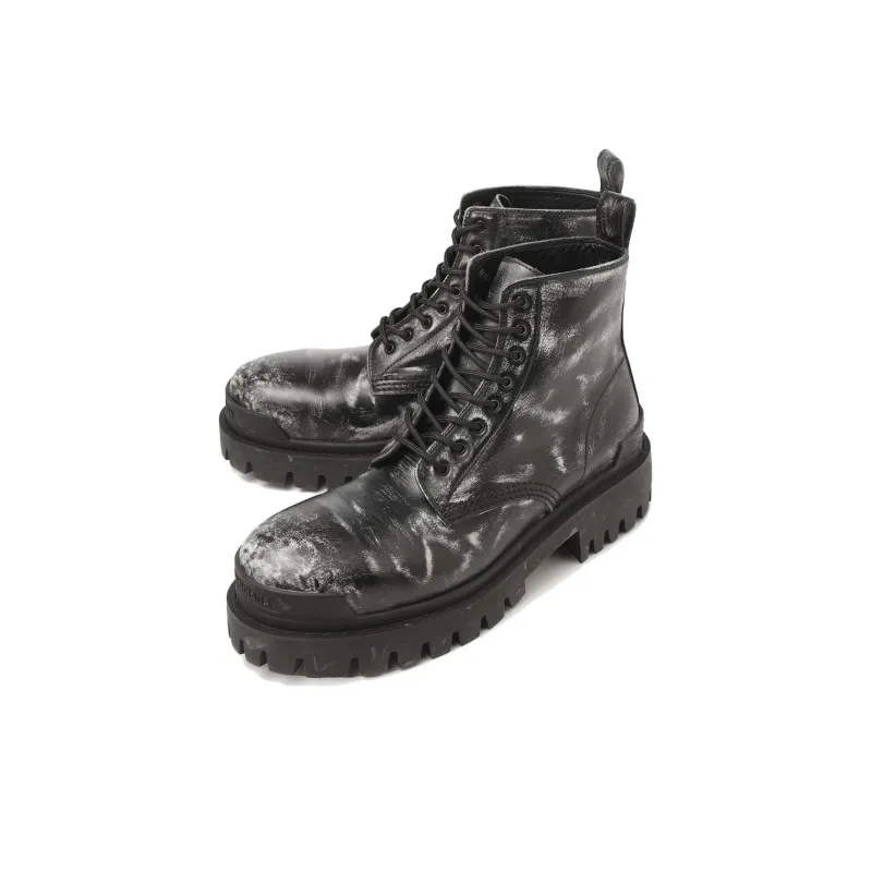 Balenciaga Strike Ankle Boots Black Leather-2