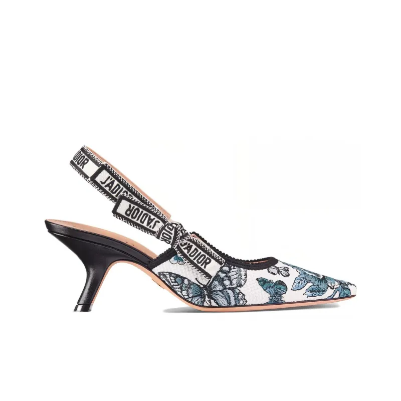 DIOR Slim Heel High Heels 6.5cm Women's Blue-1