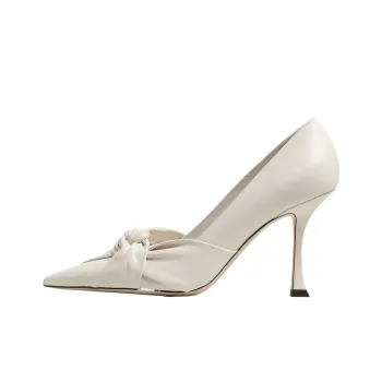 Jimmy Choo Hedera Slim Heel High Heels 9cm Women's Ecru
