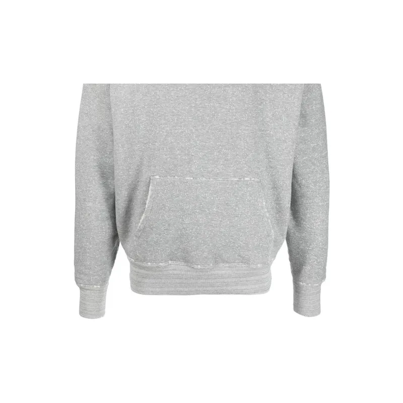 SAINT LAURENT Université Distressed effect Marl Hoodie-4