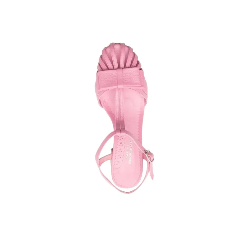 Sarah Chofakian Marly Chunky Heel High Heels 4.5cm Women's Pink-4