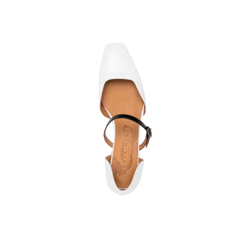 CHIE MIHARA Hindya Spool Heel High Heels 4cm Women's White-3