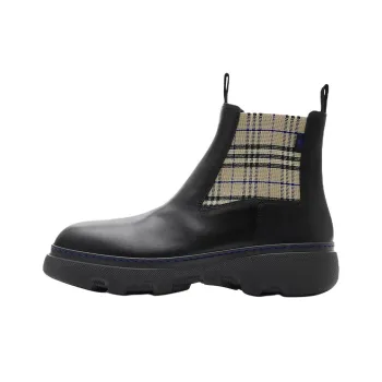 Burberry Creeper Short Chelsea Boots Men's Black