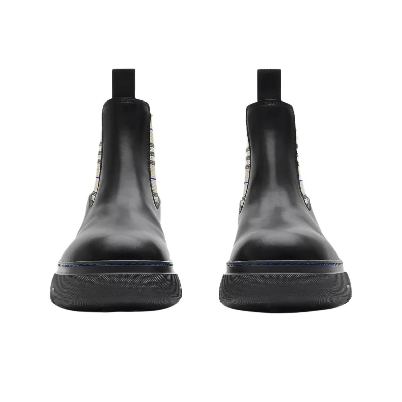 Burberry Creeper Short Chelsea Boots Men's Black-2