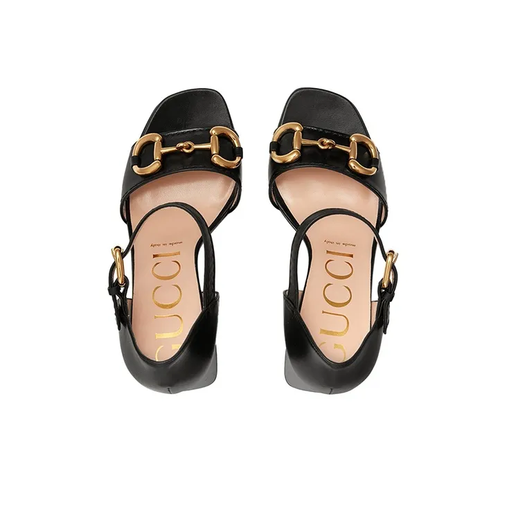 GUCCI Horsebit Block-heel Sandals-2
