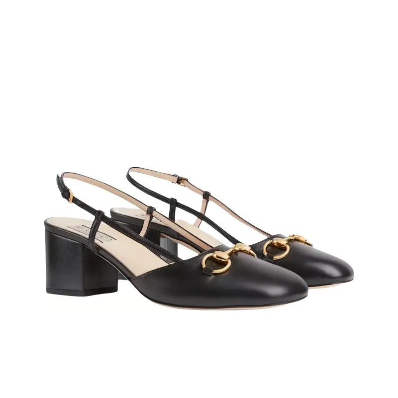GUCCI Horsebit 60mm Slingback Pumps-2