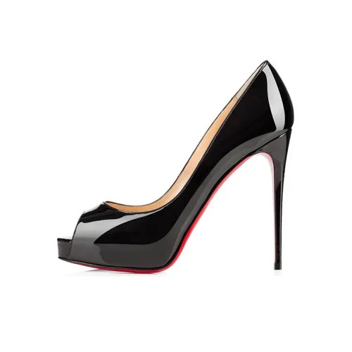 Christian Louboutin New Very Prive 120 Pump Black Patent Leather Women
s