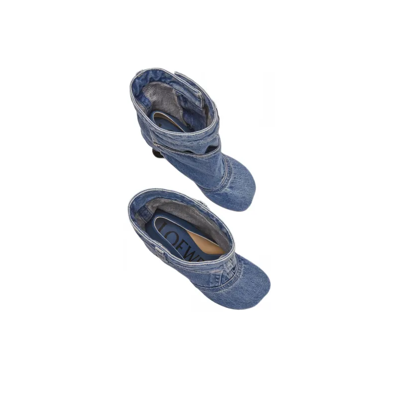 LOEWE Toy Ankle Boots 9cm Women's Blue-3