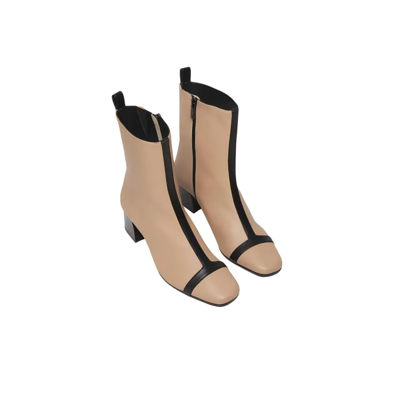 Carel Audrey Ankle Boots 4cm Women's Beige-3