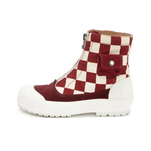 JW Dress Ankle Boots Women's Red White