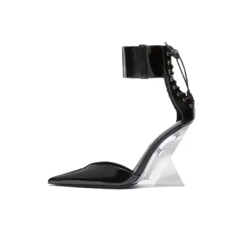 The Attico Morgan Pointed Toe Anklet Pumps