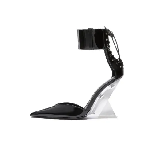 The Attico Morgan Pointed Toe Anklet Pumps