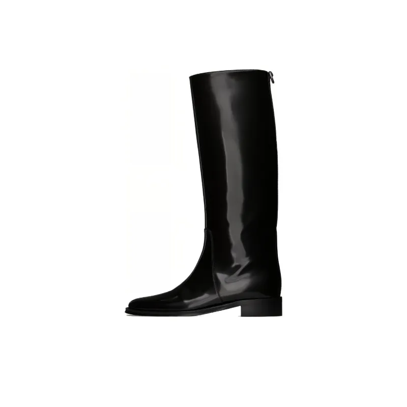SAINT LAURENT Hunt Round Toe Boots Women's-0