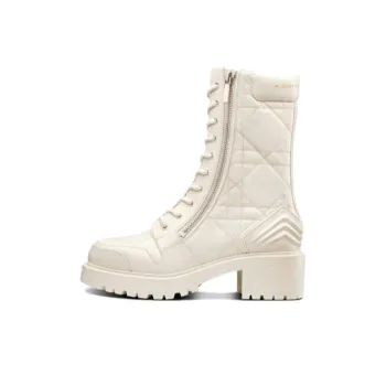 DIOR D-leader Ankle Boots 5.5cm Women's White