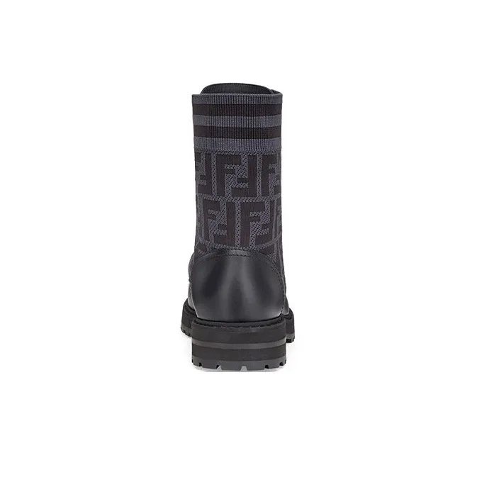 FENDI Short Martin Boot Men's Black-3