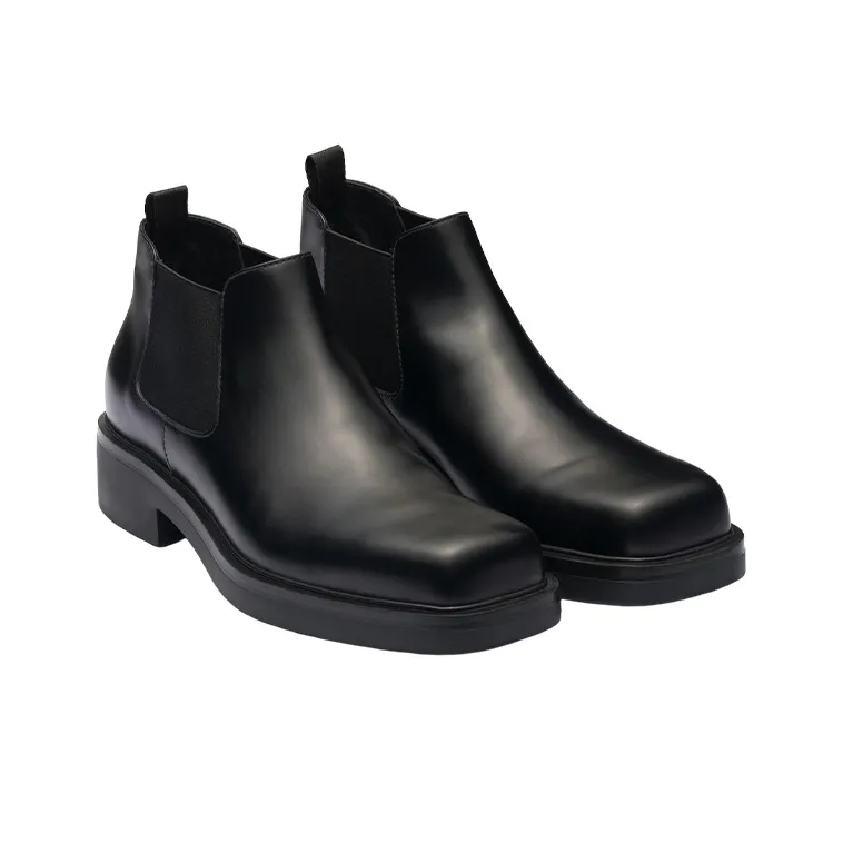 PRADA Short Chelsea Boots Men's Black-2