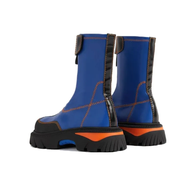 MIISTA Ankle Boots 4.5cm Women's Blue Black-2
