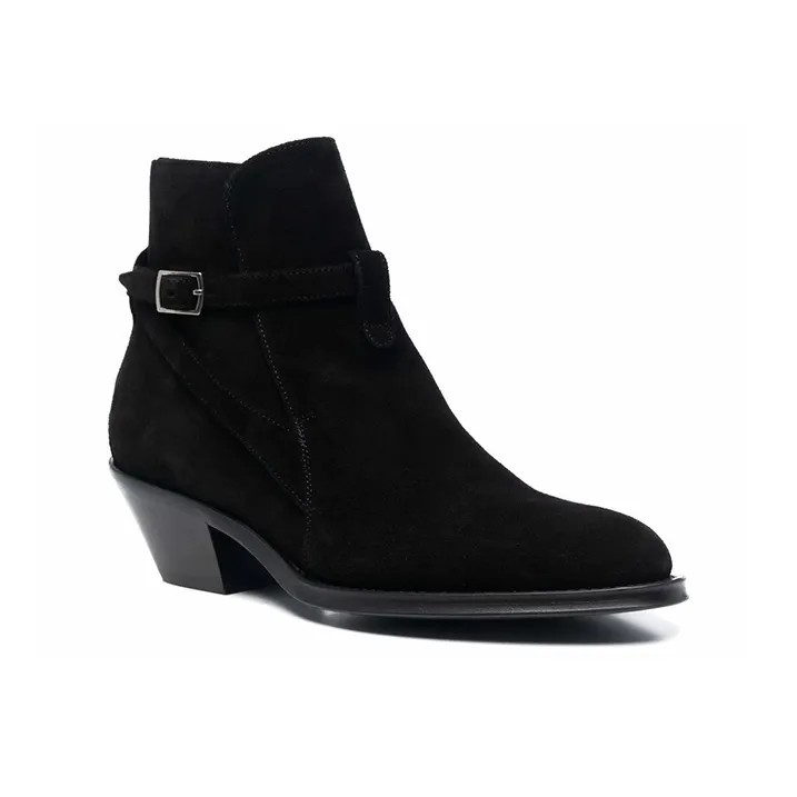 SAINT LAURENT Buckled Strap Ankle Boots-2