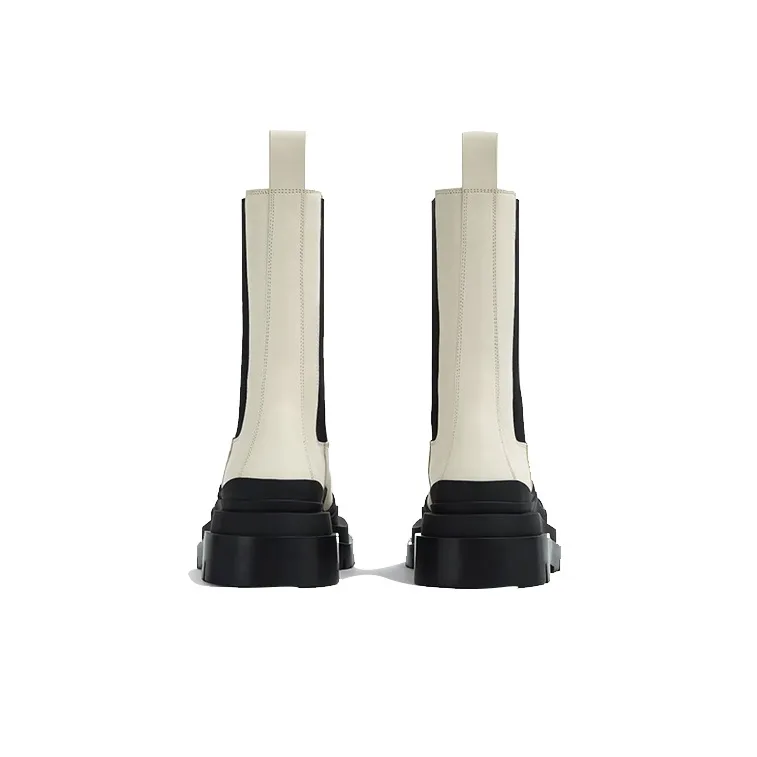 Bottega Veneta Tire Chelsea Crew Chelsea Boots 5.5cm Women's White-4