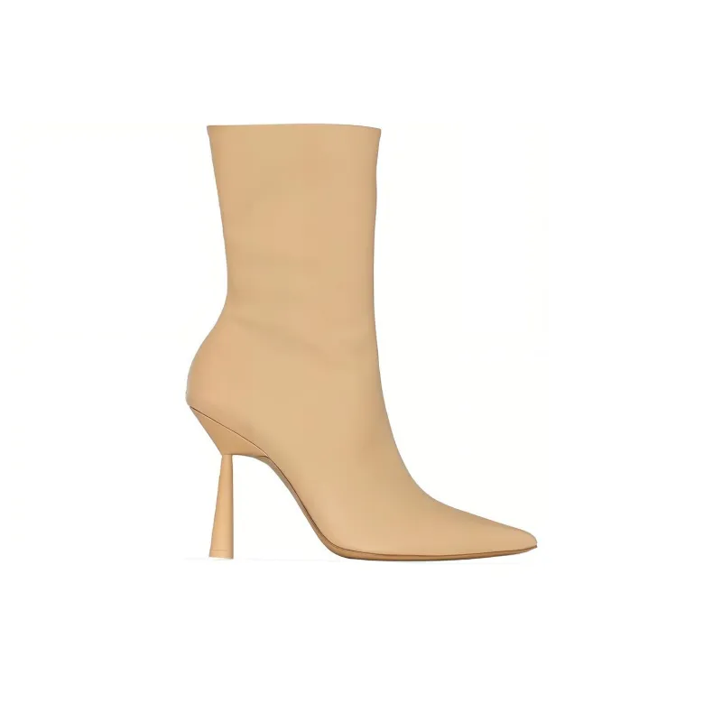 GIA BORGHINI X RHW Rosie 7 Ankle Boots Women's Coffee-1