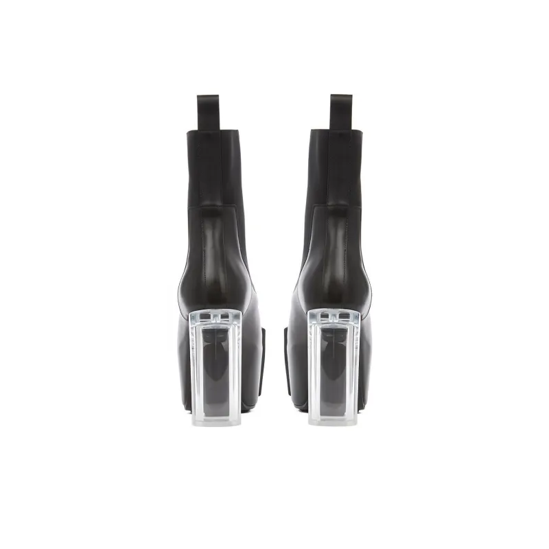 RICK OWENS 120mm Leather Platform Boots-4