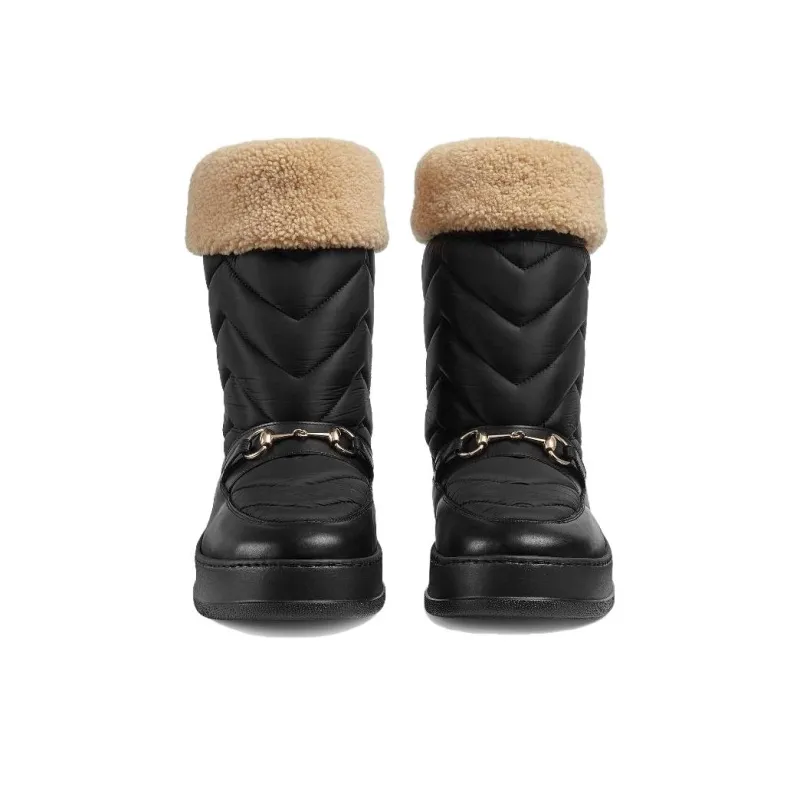 GUCCI Horsebit Ankle Boots Men's Black-4