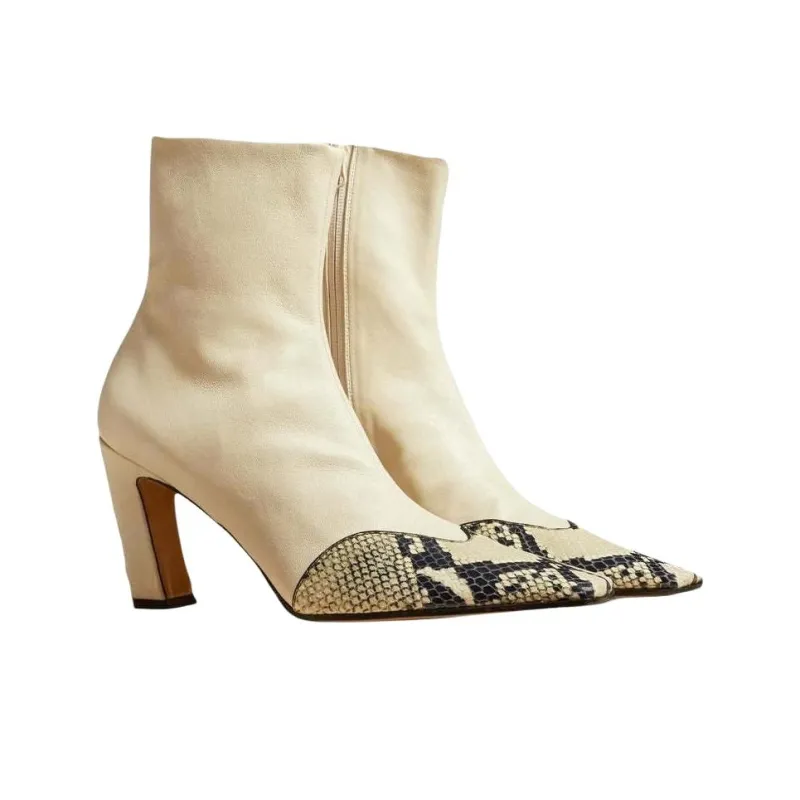 KHAITE The Dallas Embossed Python print Boots Women's-2