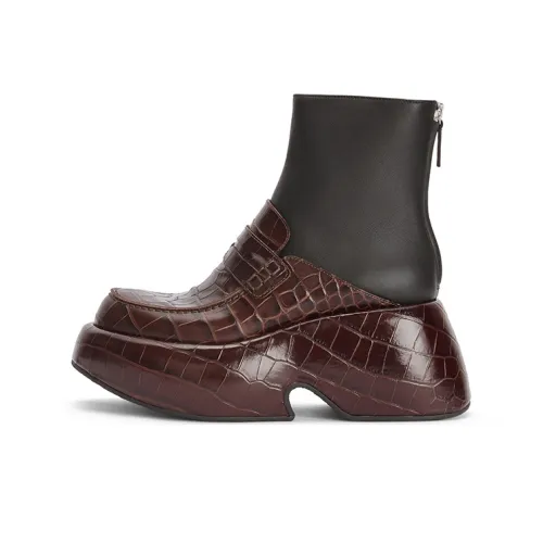 LOEWE Ankle Boots Women's Dark Brown