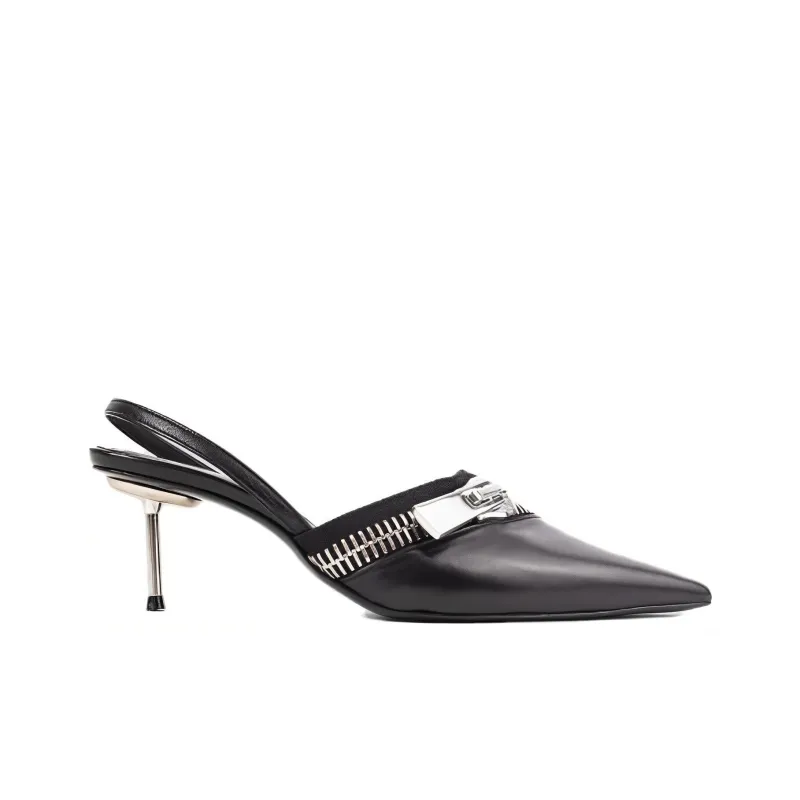 COPERNI Zip 60mm Leather Slingback Pumps-1
