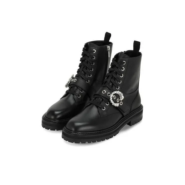 Jimmy Choo Cora Short Martin Boot Women's Black-2