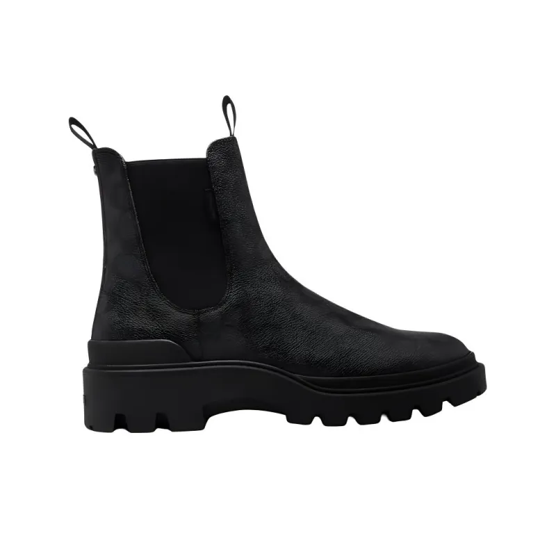COACH Collin Short Chelsea Boots Men's Black-1