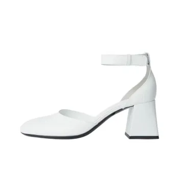 By Far Judy Chunky Heel High Heels 7cm Women's White