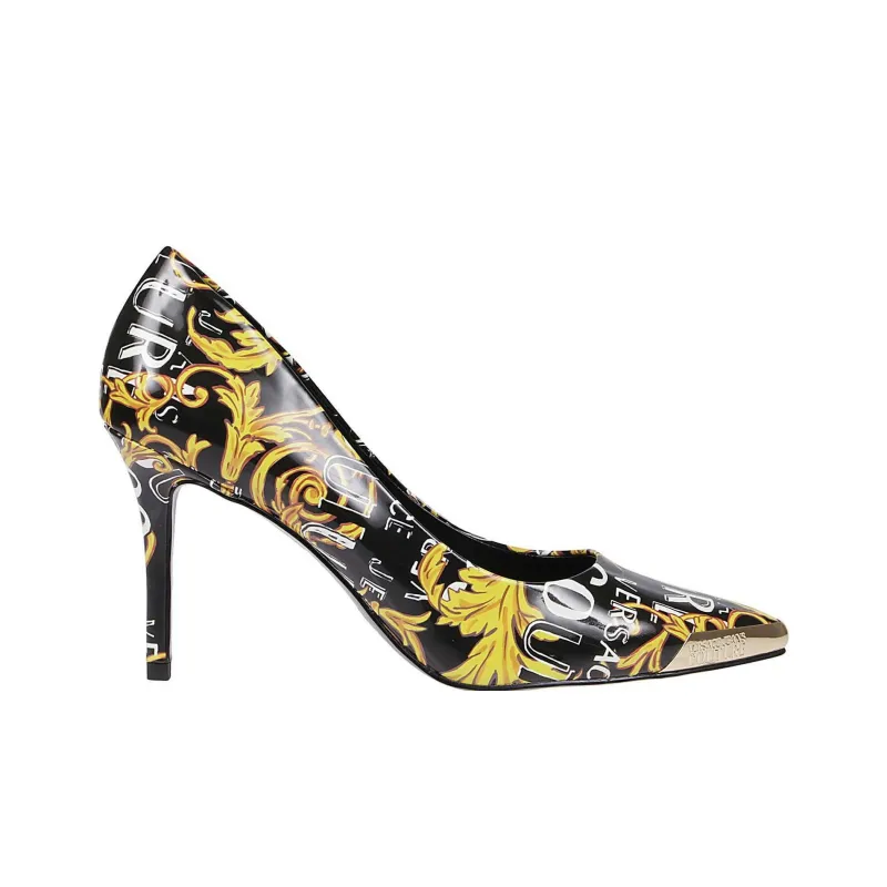 VERSACE JEANS Couture Logo-print 90mm Slingback Pumps-1