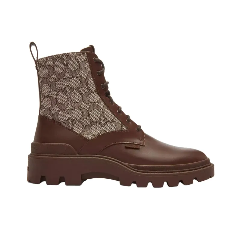 COACH Charlie Short Martin Boot Men's Brown-1