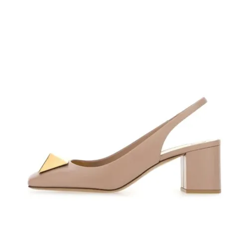 Valentino Garavani One Stud Square Toe Slingback Pumps