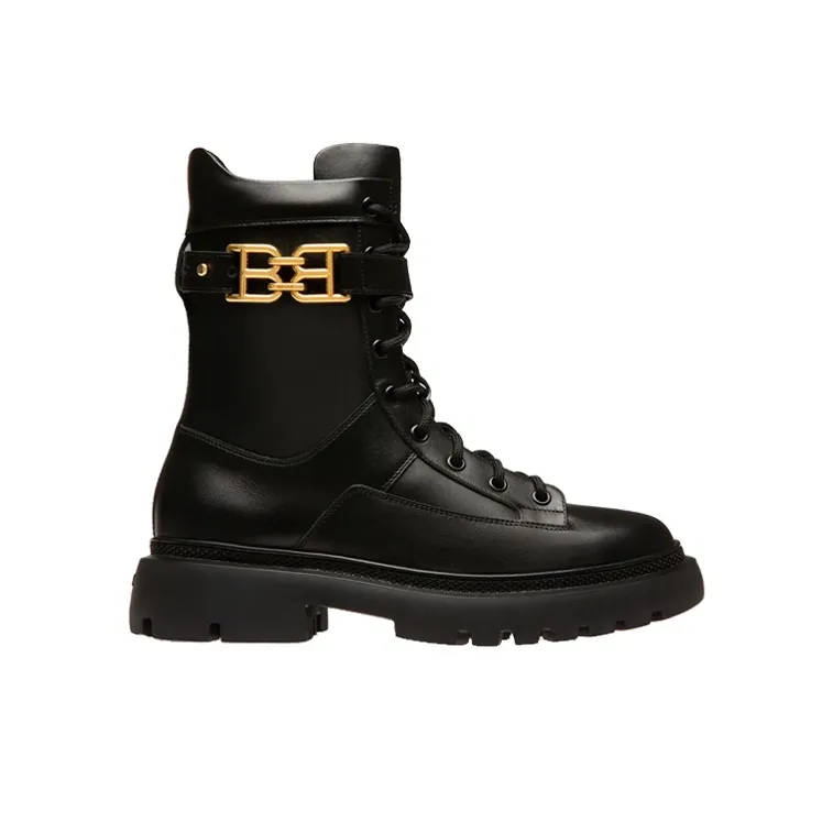 BALLY Logo-plaque Combat Boots Women's-1