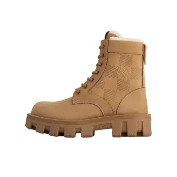 LOUIS VUITTON Checker Short Martin Boot Men's Brown
