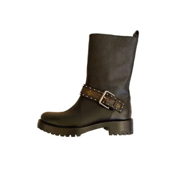 LOUIS VUITTON Strap Boots 'Black With Monogram Strap' Women's