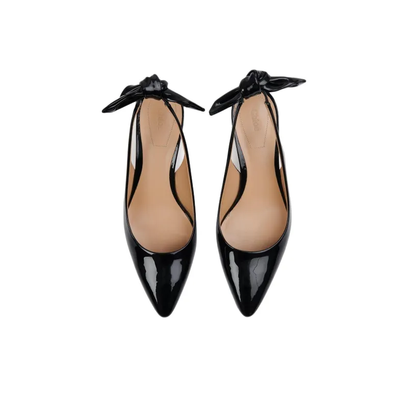Chloe Oli Chunky Heel High Heels 5cm Women's Black-3