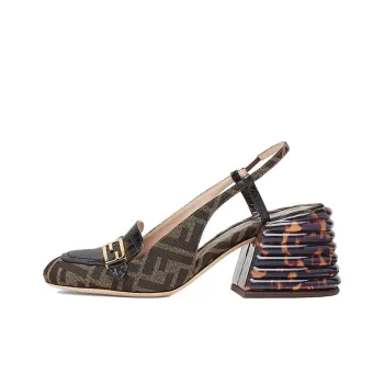 FENDI Wedge Heel High Heels Women's Brown